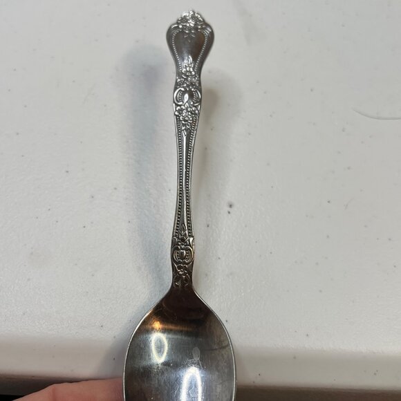 Precious Rose Stanley Roberts Rogers Co Stainless Teaspoon 1970s Korea - Picture 3 of 6